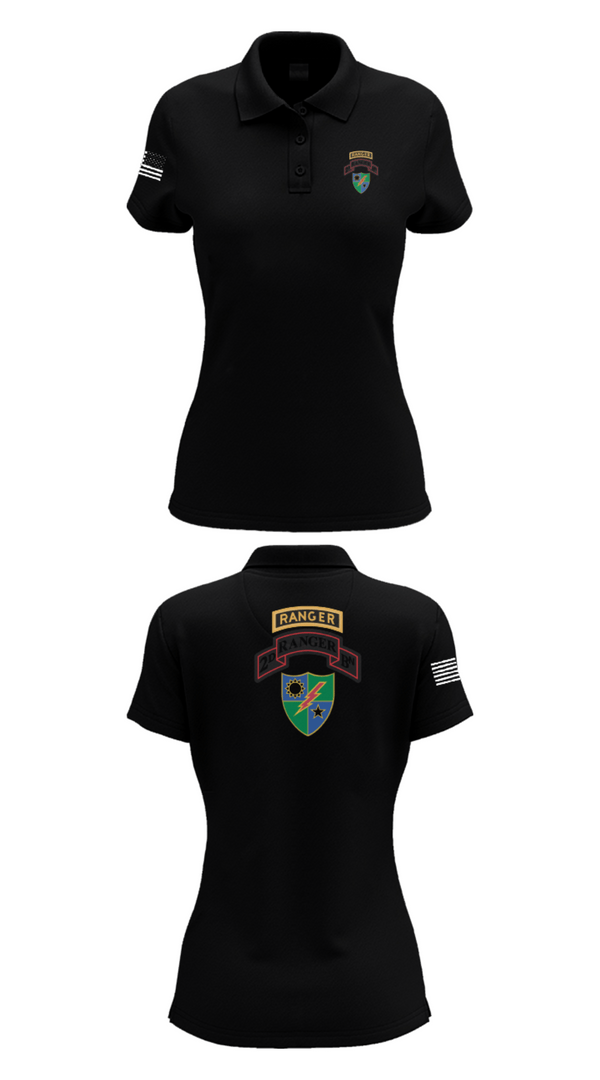 Women's Short Sleeve Performance Polo, 2nd Battalion 75th Ranger Regiment, , Teamtime, Team time, sublimation, custom sports apparel, team uniforms, spirit wear, spiritwear, sports uniforms, custom shirts, team store, custom team store, fundraiser sports, apparel fundraiser