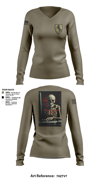 Womens Long Sleeve Vneck Shirt, 1/11 acr, Army, Teamtime, Team time, sublimation, custom sports apparel, team uniforms, spirit wear, spiritwear, sports uniforms, custom shirts, team store, custom team store, fundraiser sports, apparel fundraiser