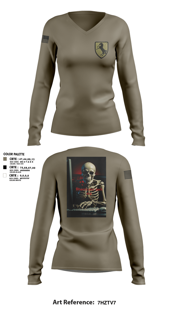 Womens Long Sleeve Vneck Shirt, 1/11 acr, Army, Teamtime, Team time, sublimation, custom sports apparel, team uniforms, spirit wear, spiritwear, sports uniforms, custom shirts, team store, custom team store, fundraiser sports, apparel fundraiser