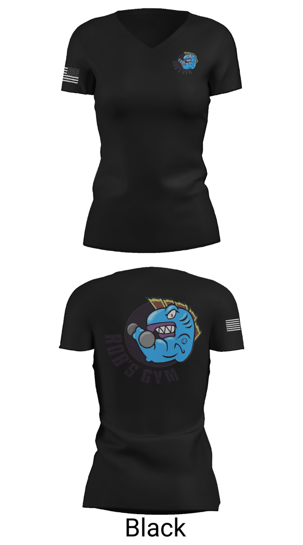 Womens Short Sleeve Vneck Shirt, Robs Gym, Wrestling, Teamtime, Team time, sublimation, custom sports apparel, team uniforms, spirit wear, spiritwear, sports uniforms, custom shirts, team store, custom team store, fundraiser sports, apparel fundraiser