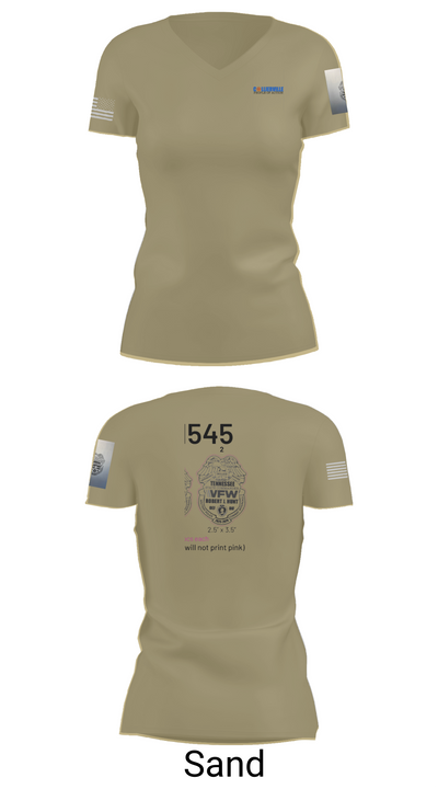 TN VFW 47814062 Women's Short Sleeve V-neck Shirt - 88