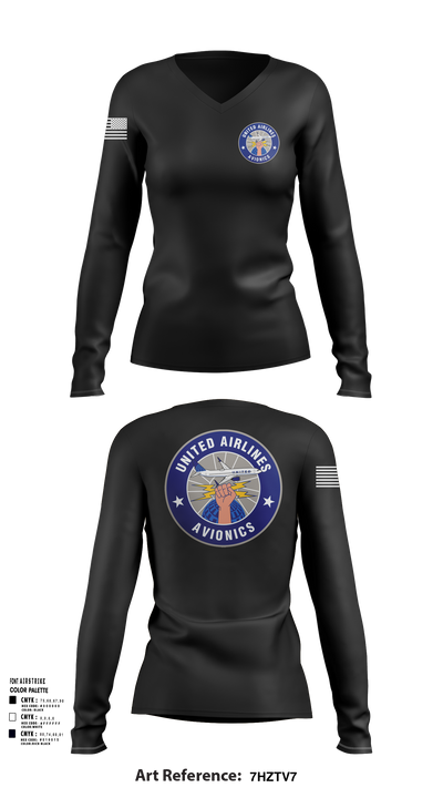 482FW 16916372 Women's Long Sleeve V-neck Shirt - 108