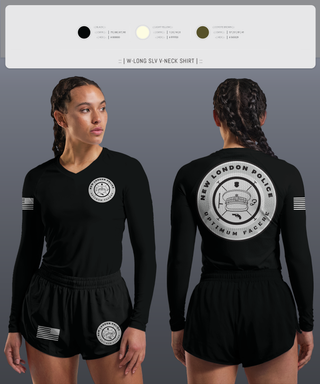 Womens Long Sleeve Vneck Shirt, NLPD, Police, Teamtime, Team time, sublimation, custom sports apparel, team uniforms, spirit wear, spiritwear, sports uniforms, custom shirts, team store, custom team store, fundraiser sports, apparel fundraiser