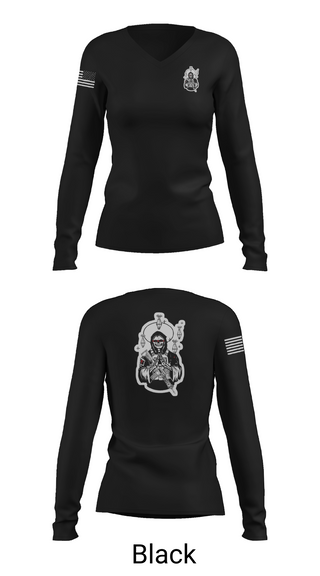 Womens Long Sleeve Vneck Shirt, Outlaw Mortar Section, , Teamtime, Team time, sublimation, custom sports apparel, team uniforms, spirit wear, spiritwear, sports uniforms, custom shirts, team store, custom team store, fundraiser sports, apparel fundraiser