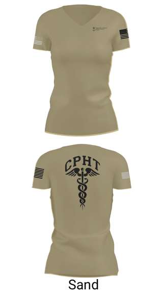 Women's Short Sleeve Vneck Shirt, ATAMMC Pharmacy, Army, Teamtime, Team time, sublimation, custom sports apparel, team uniforms, spirit wear, spiritwear, sports uniforms, custom shirts, team store, custom team store, fundraiser sports, apparel fundraiser