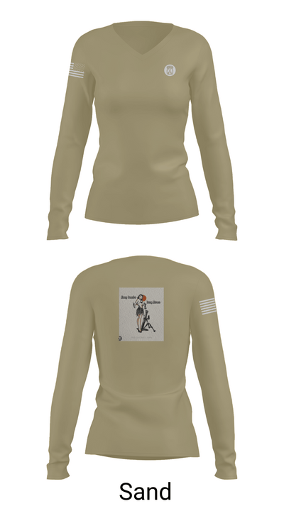 a-co 2-2in 3/10 62534223 Women's Long Sleeve V-neck Shirt -1 97