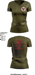 Charlie Company Cobras 69081058 Women's Short Sleeve V-neck Shirt - 2