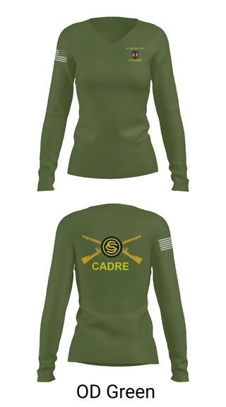 Womens Long Sleeve Vneck Shirt, 106th RTI OCS, , Teamtime, Team time, sublimation, custom sports apparel, team uniforms, spirit wear, spiritwear, sports uniforms, custom shirts, team store, custom team store, fundraiser sports, apparel fundraiser