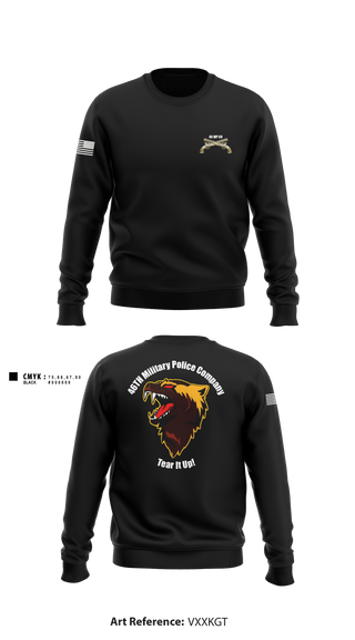 Crew Neck Sweatshirt, 46th Military Police Company, , Teamtime, Team time, sublimation, custom sports apparel, team uniforms, spirit wear, spiritwear, sports uniforms, custom shirts, team store, custom team store, fundraiser sports, apparel fundraiser