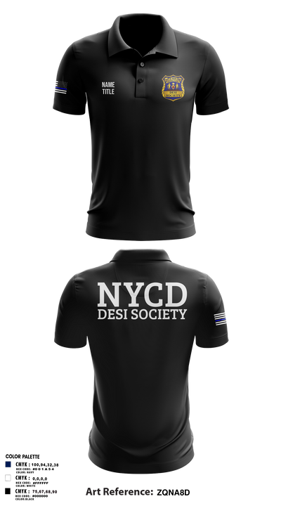 NYCD DESI SOCIETY 34062246 Short Sleeve Performance Polo - 121