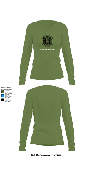 Womens Long Sleeve Vneck Shirt, HQSPT Bn, PMO, Brig, Marines, Teamtime, Team time, sublimation, custom sports apparel, team uniforms, spirit wear, spiritwear, sports uniforms, custom shirts, team store, custom team store, fundraiser sports, apparel fundraiser