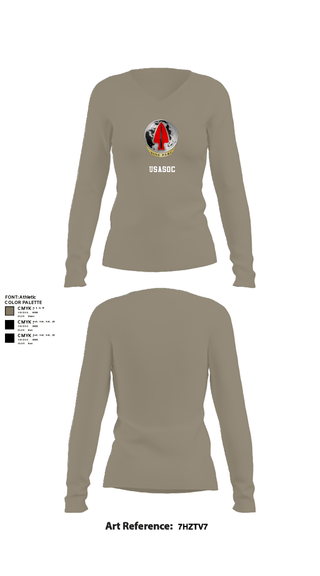Womens Long Sleeve Vneck Shirt, Usasoc, Army, Teamtime, Team time, sublimation, custom sports apparel, team uniforms, spirit wear, spiritwear, sports uniforms, custom shirts, team store, custom team store, fundraiser sports, apparel fundraiser