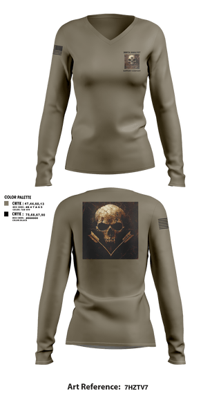 Womens Long Sleeve Vneck Shirt, 389th MI BN, Army, Teamtime, Team time, sublimation, custom sports apparel, team uniforms, spirit wear, spiritwear, sports uniforms, custom shirts, team store, custom team store, fundraiser sports, apparel fundraiser