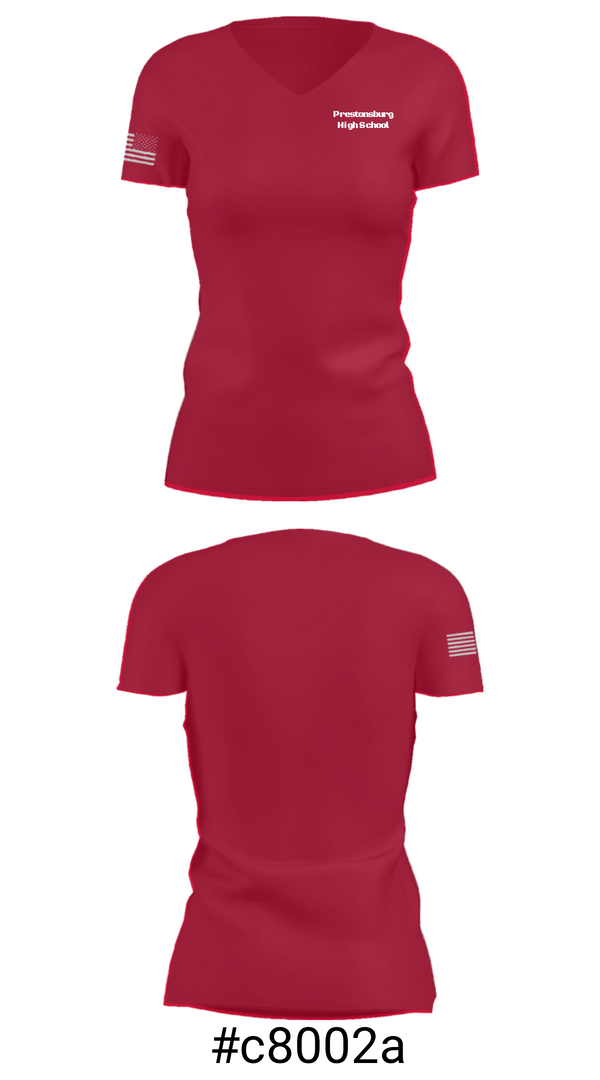 Women's Short Sleeve Vneck Shirt, Prestonsburg High School, Softball, Teamtime, Team time, sublimation, custom sports apparel, team uniforms, spirit wear, spiritwear, sports uniforms, custom shirts, team store, custom team store, fundraiser sports, apparel fundraiser