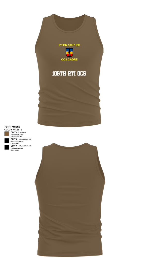 Tank Top, 106th RTI OCS, , Teamtime, Team time, sublimation, custom sports apparel, team uniforms, spirit wear, spiritwear, sports uniforms, custom shirts, team store, custom team store, fundraiser sports, apparel fundraiser