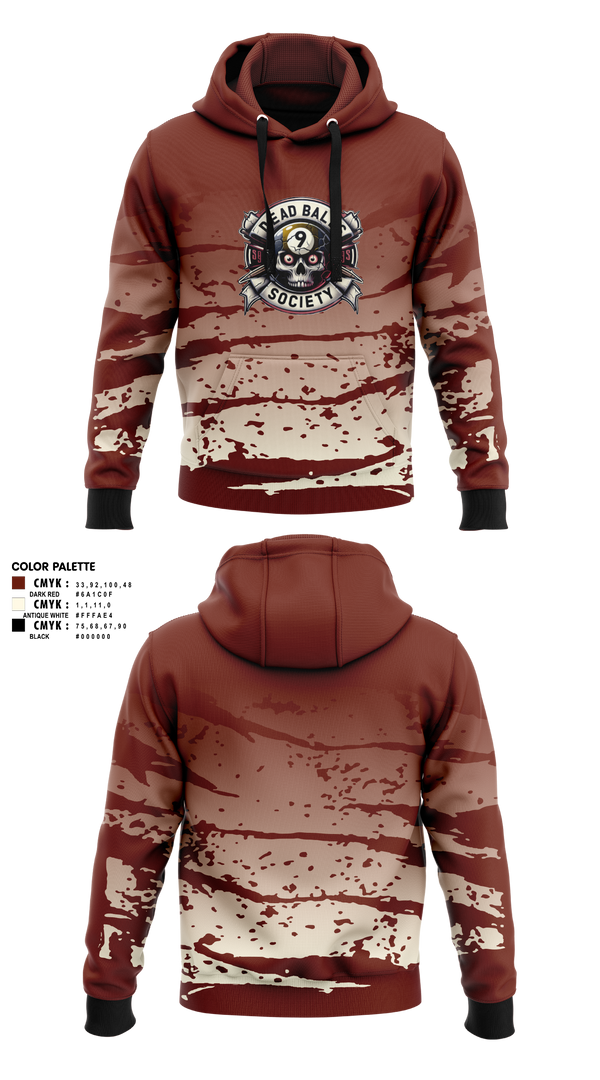Hoodie, Dead Balls Society, Bowling, Teamtime, Team time, sublimation, custom sports apparel, team uniforms, spirit wear, spiritwear, sports uniforms, custom shirts, team store, custom team store, fundraiser sports, apparel fundraiser