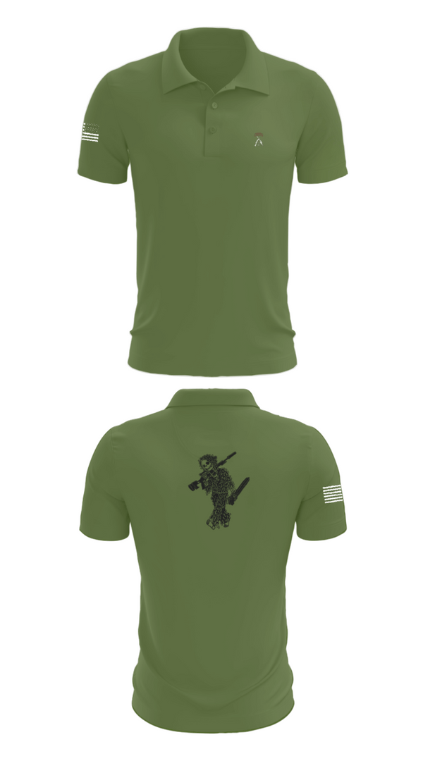 Short Sleeve Performance Polo, 2-5 CAV Snipers, Army, Teamtime, Team time, sublimation, custom sports apparel, team uniforms, spirit wear, spiritwear, sports uniforms, custom shirts, team store, custom team store, fundraiser sports, apparel fundraiser