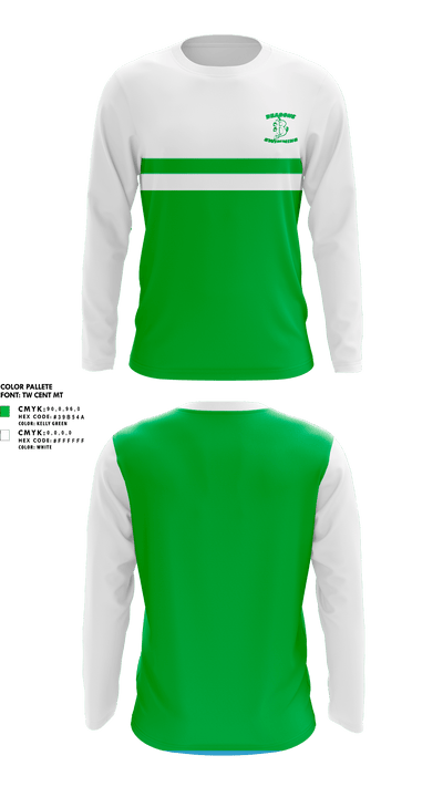 Brick Township High School Swimming 94973872 Long Sleeve Performance Shirt - 1