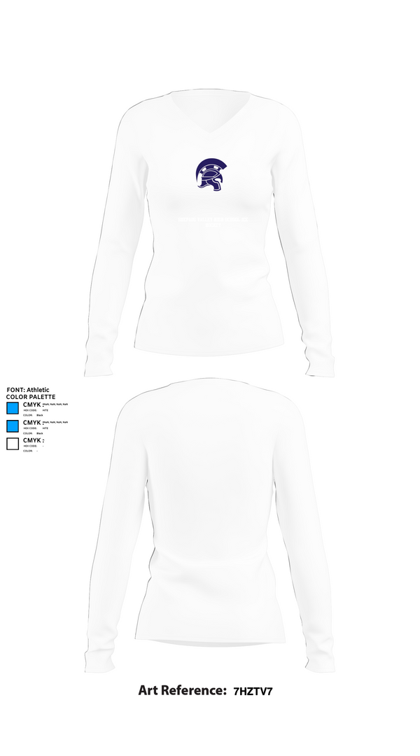 Womens Long Sleeve Vneck Shirt 1, Shepaug Valley High School Ice Hockey, Ice Hockey, Teamtime, Team time, sublimation, custom sports apparel, team uniforms, spirit wear, spiritwear, sports uniforms, custom shirts, team store, custom team store, fundraiser sports, apparel fundraiser