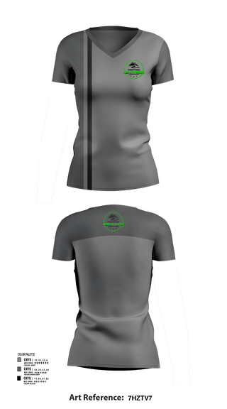 Womens Short Sleeve Vneck Shirt, Thriving Grounds Landscaping, , Teamtime, Team time, sublimation, custom sports apparel, team uniforms, spirit wear, spiritwear, sports uniforms, custom shirts, team store, custom team store, fundraiser sports, apparel fundraiser