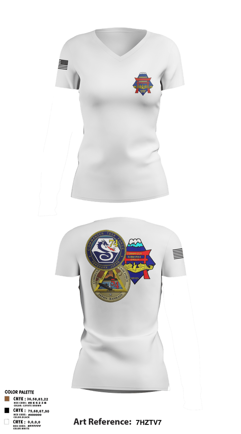 Womens Short Sleeve Vneck Shirt, Submarine Group 7 N4, Navy, Teamtime, Team time, sublimation, custom sports apparel, team uniforms, spirit wear, spiritwear, sports uniforms, custom shirts, team store, custom team store, fundraiser sports, apparel fundraiser