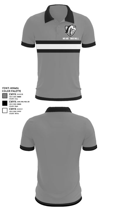 Meade High School Baseball 78796681 Short Sleeve Performance Polo - 34