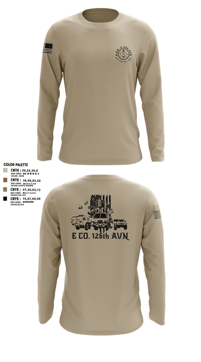 B Co. 1-126AVN 81837658 Long Sleeve Performance Shirt - 107
