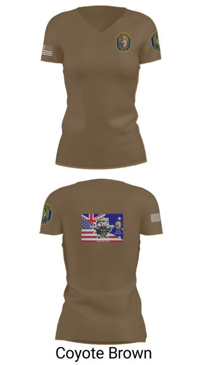 USS CANBERRA (LCS 30) 2170630 Women's Short Sleeve V-neck Shirt - 8