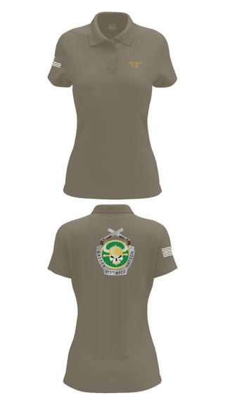 Womens Short Sleeve Performance Polo, 977 MP CO, Army, Teamtime, Team time, sublimation, custom sports apparel, team uniforms, spirit wear, spiritwear, sports uniforms, custom shirts, team store, custom team store, fundraiser sports, apparel fundraiser