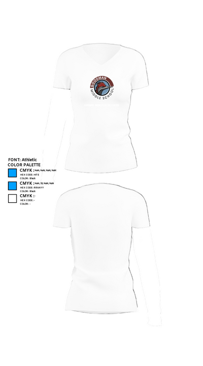 Goodman Middle School Soccer 21571091 Women's Short Sleeve V-neck Shirt - 18