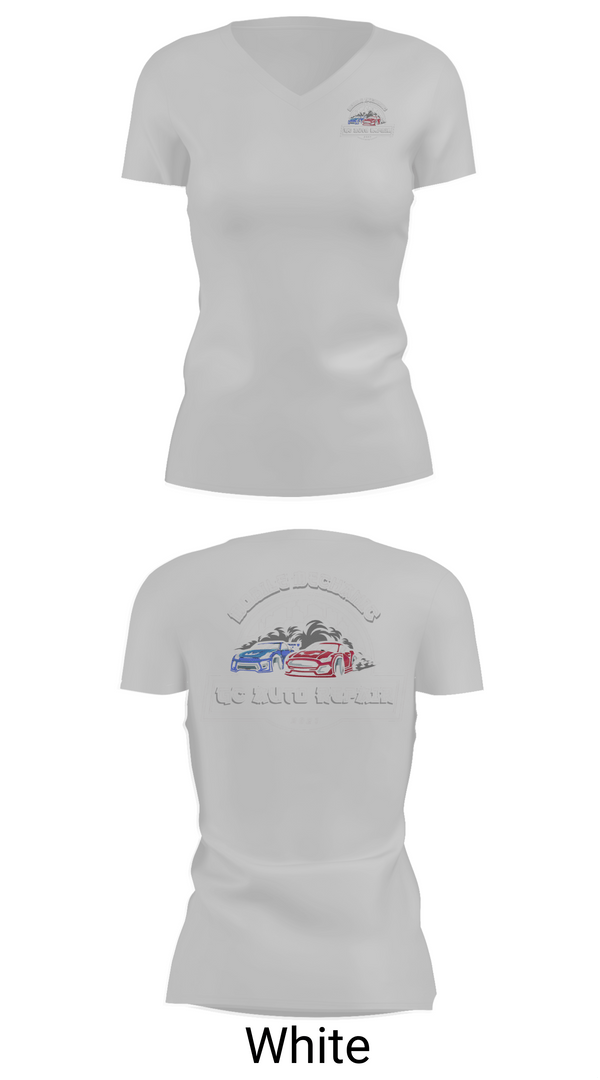 Womens Short Sleeve Vneck Shirt, GC AUTO REPAIR, , Teamtime, Team time, sublimation, custom sports apparel, team uniforms, spirit wear, spiritwear, sports uniforms, custom shirts, team store, custom team store, fundraiser sports, apparel fundraiser