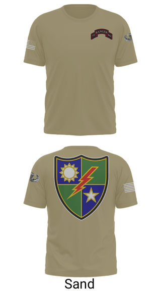 Old School Cotton Feel Shirt, 75th Ranger Regiment, Army, Teamtime, Team time, sublimation, custom sports apparel, team uniforms, spirit wear, spiritwear, sports uniforms, custom shirts, team store, custom team store, fundraiser sports, apparel fundraiser