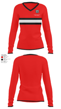 Wheeler County Middle School Softball 81804266 Women's Long Sleeve V-neck Shirt - 32