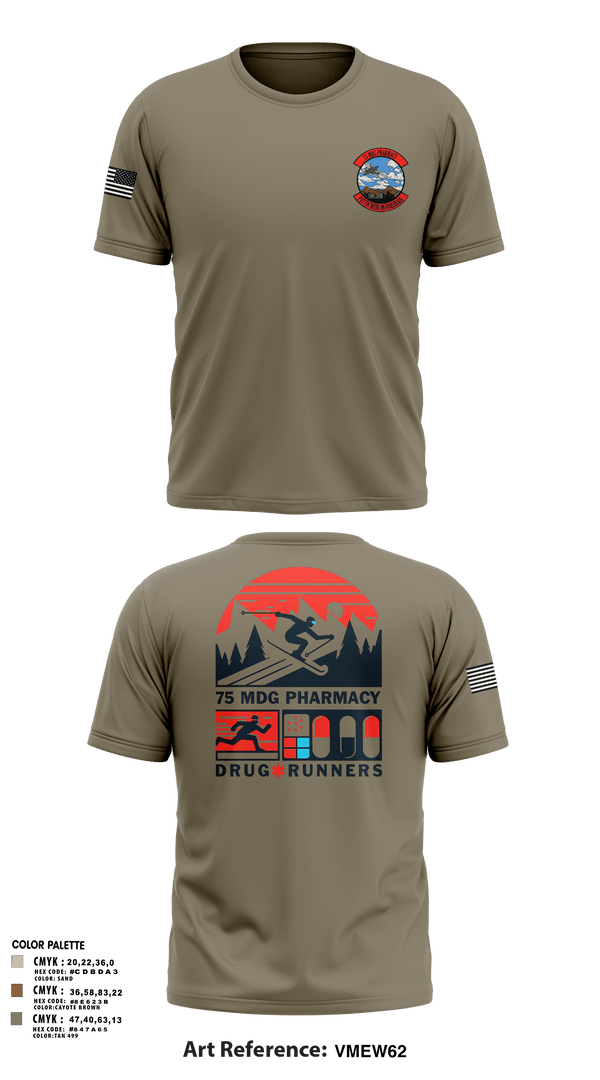 Old School Cotton Feel Shirt, 75 HCOS SGGD, Air Force, Teamtime, Team time, sublimation, custom sports apparel, team uniforms, spirit wear, spiritwear, sports uniforms, custom shirts, team store, custom team store, fundraiser sports, apparel fundraiser
