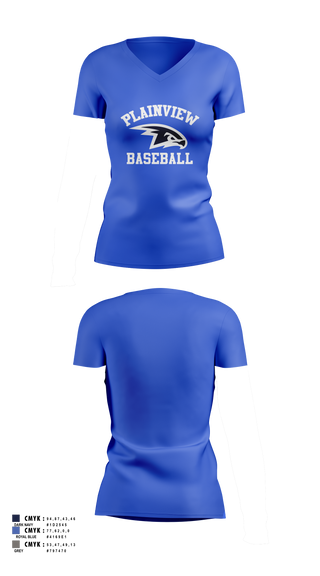 Womens Short Sleeve Vneck Shirt, Plainview Little League, Baseball, Teamtime, Team time, sublimation, custom sports apparel, team uniforms, spirit wear, spiritwear, sports uniforms, custom shirts, team store, custom team store, fundraiser sports, apparel fundraiser