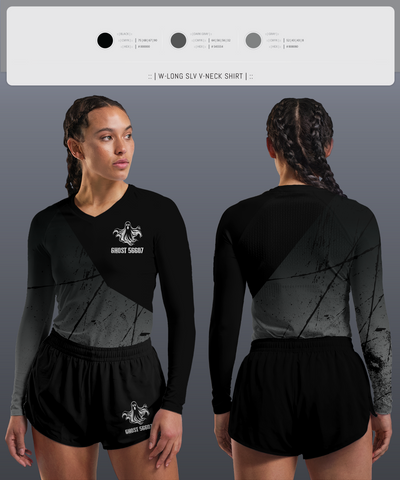 GHOST 22985727 Women's Long Sleeve V-neck Shirt - 2