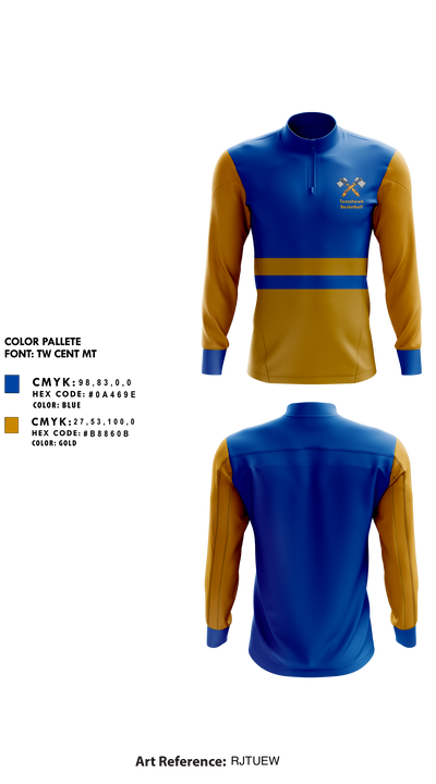 Tomahawk High School Basketball 22855105 Quarter Zip Jacket - 1