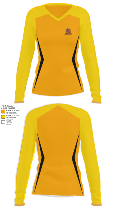 Corona Del Sol High School Tennis 5181555 Women's Long Sleeve V-neck Shirt - 28