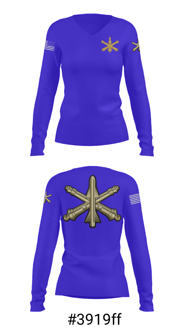 Women's Long Sleeve Vneck Shirt, 1/3 ADA, Army, Teamtime, Team time, sublimation, custom sports apparel, team uniforms, spirit wear, spiritwear, sports uniforms, custom shirts, team store, custom team store, fundraiser sports, apparel fundraiser
