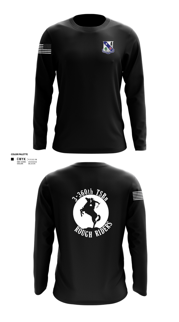 Long Sleeve Performance Shirt, 3-360th TSBn, Army, Teamtime, Team time, sublimation, custom sports apparel, team uniforms, spirit wear, spiritwear, sports uniforms, custom shirts, team store, custom team store, fundraiser sports, apparel fundraiser