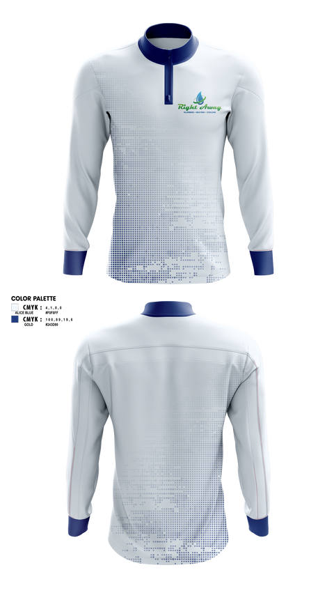 Quarter Zip Jacket, Right away plumbing sewer heating cooling, , Teamtime, Team time, sublimation, custom sports apparel, team uniforms, spirit wear, spiritwear, sports uniforms, custom shirts, team store, custom team store, fundraiser sports, apparel fundraiser