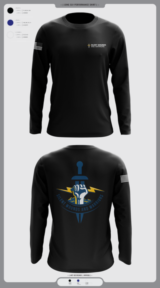 Long Sleeve Performance Shirt, Silent Wounds and Warriors Foundation, , Teamtime, Team time, sublimation, custom sports apparel, team uniforms, spirit wear, spiritwear, sports uniforms, custom shirts, team store, custom team store, fundraiser sports, apparel fundraiser