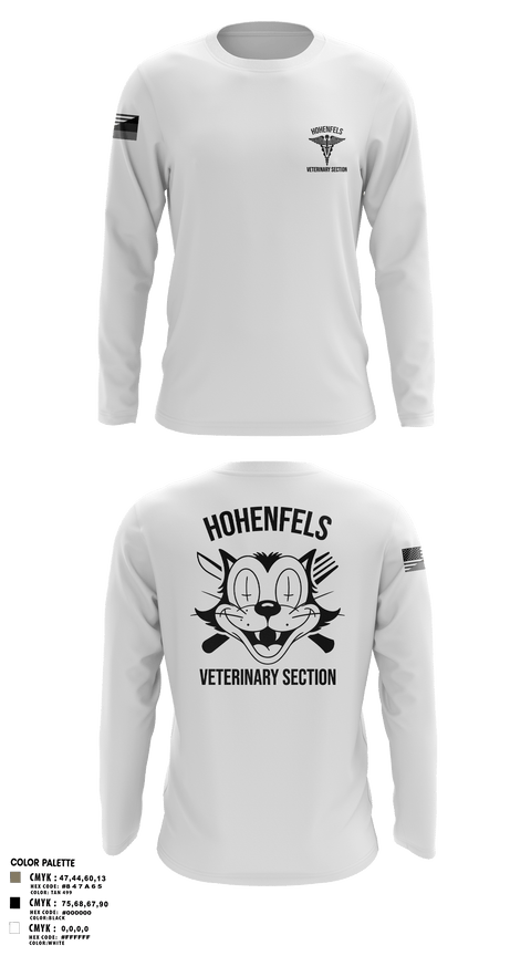 Long Sleeve Performance Shirt, Hohenfels VTFHohenfels Veterinary Section, Army, Teamtime, Team time, sublimation, custom sports apparel, team uniforms, spirit wear, spiritwear, sports uniforms, custom shirts, team store, custom team store, fundraiser sports, apparel fundraiser