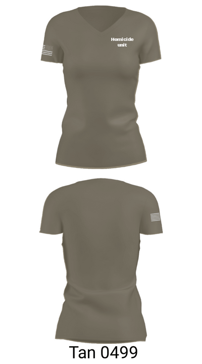 Homicide unit 32913625 Women's Short Sleeve V-neck Shirt - 65