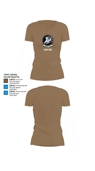 VAW-120 7271813 Women's Short Sleeve V-neck Shirt - 4