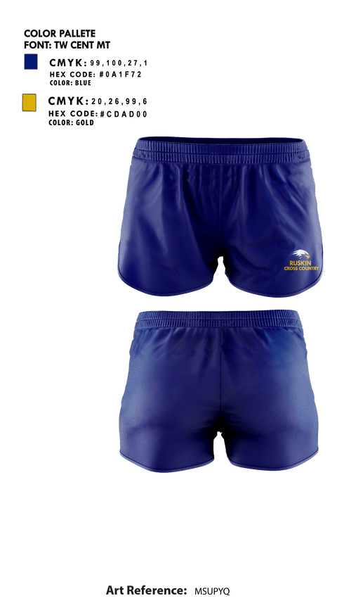 Womens Shorts, Ruskin High School Cross Country, Cross Country, Teamtime, Team time, sublimation, custom sports apparel, team uniforms, spirit wear, spiritwear, sports uniforms, custom shirts, team store, custom team store, fundraiser sports, apparel fundraiser