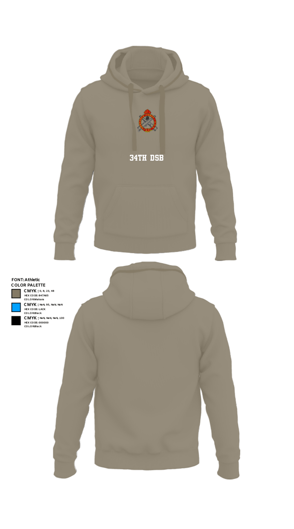 Hoodie, 34th DSB, Army, Teamtime, Team time, sublimation, custom sports apparel, team uniforms, spirit wear, spiritwear, sports uniforms, custom shirts, team store, custom team store, fundraiser sports, apparel fundraiser