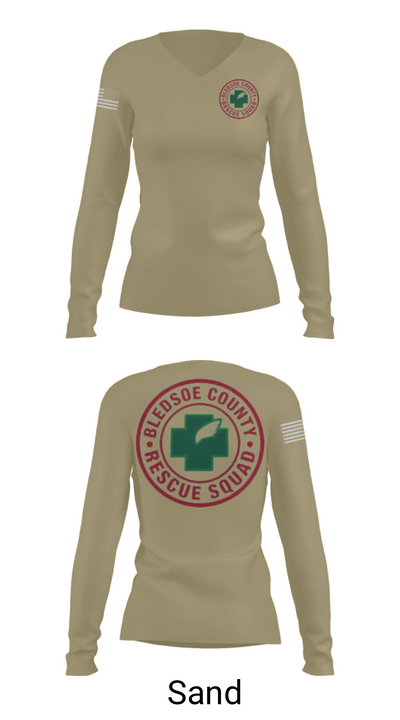 Bledsoe County Rescue Squad 83913637 Women's Long Sleeve V-neck Shirt - 97