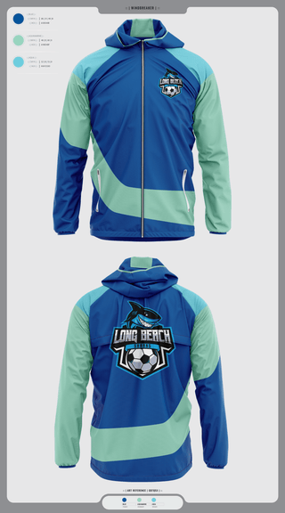 Windbreaker, LB shark, Men's Soccer, Teamtime, Team time, sublimation, custom sports apparel, team uniforms, spirit wear, spiritwear, sports uniforms, custom shirts, team store, custom team store, fundraiser sports, apparel fundraiser