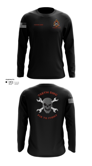 Long Sleeve Performance Shirt, 758th SMC, Army, Teamtime, Team time, sublimation, custom sports apparel, team uniforms, spirit wear, spiritwear, sports uniforms, custom shirts, team store, custom team store, fundraiser sports, apparel fundraiser